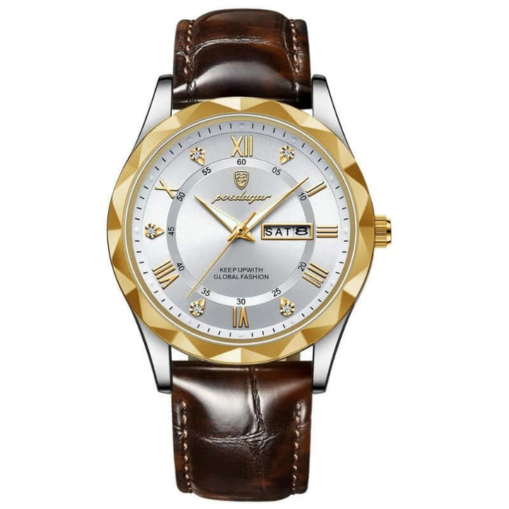 Elegant Läderband Kvartsur