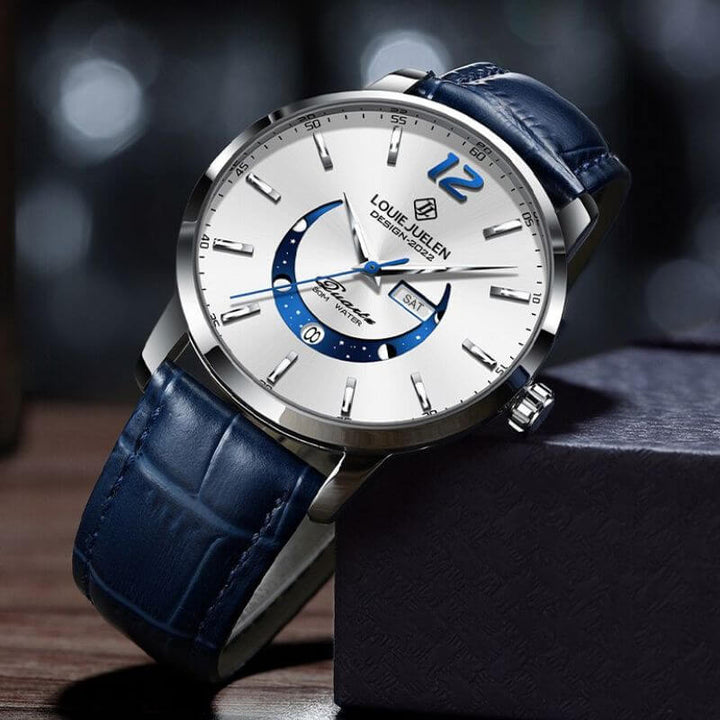 Elegant Luminous Moonphase Klocka