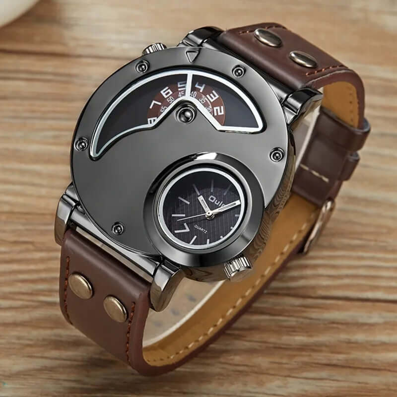 Elegant Dual Time Quartz Klocka