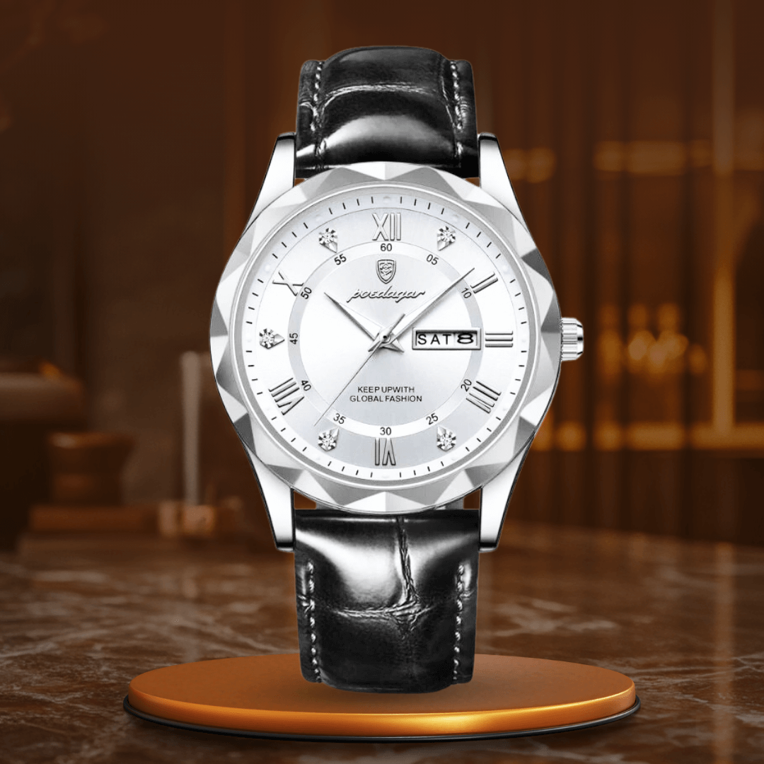 Elegant Läderband Kvartsur