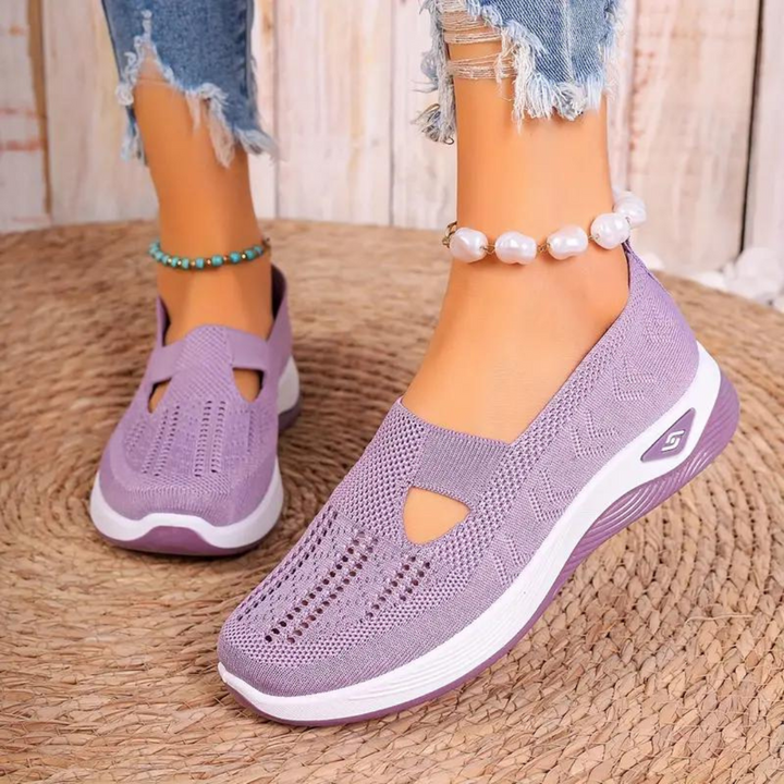 "Andningsaktiva dam sneakers med modern design och ergonomiskt stöd, slitstarkt material och mångsidig stil."