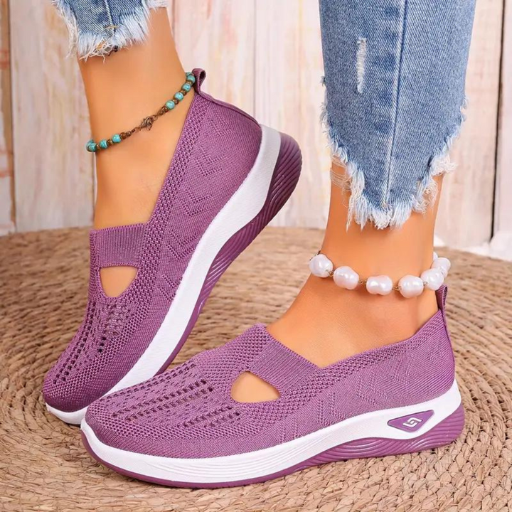"Andningsaktiva dam sneakers med modern design och ergonomiskt stöd, slitstarkt material och mångsidig stil."
