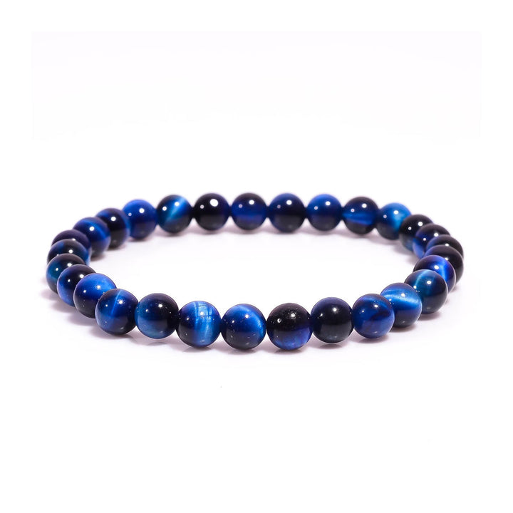 Armband för män och kvinnor, blått tigeröga, djupblå toner, skyddande, emotionellt balanserande, nickel- och blyfritt.