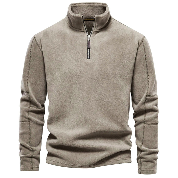 "Dam fleece-tröja med hög krage, vintervarm och elegant, mjuk fleece för komfort, perfekt för kalla dagar."