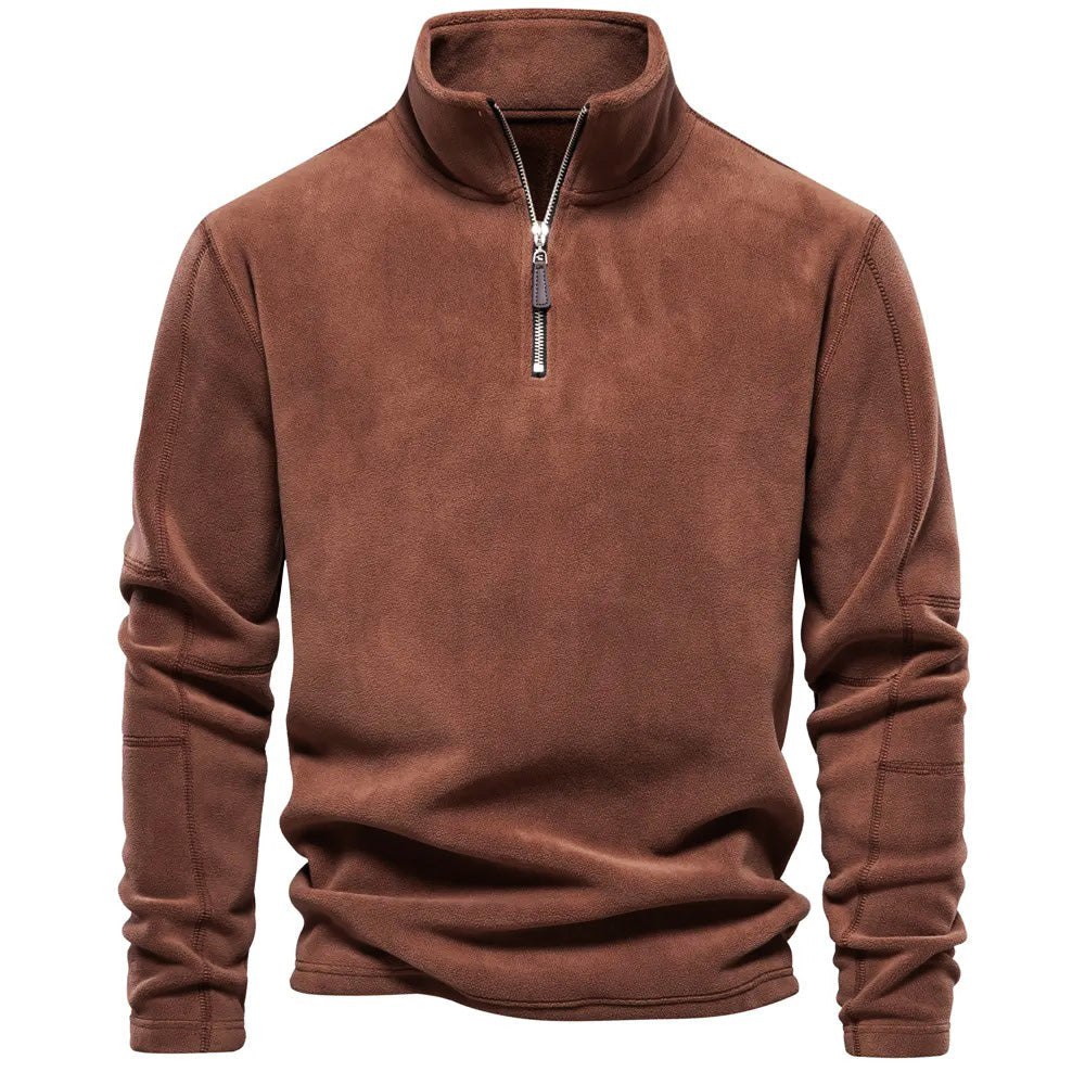 "Dam fleece-tröja med hög krage, vintervarm och elegant, mjuk fleece för komfort, perfekt för kalla dagar."