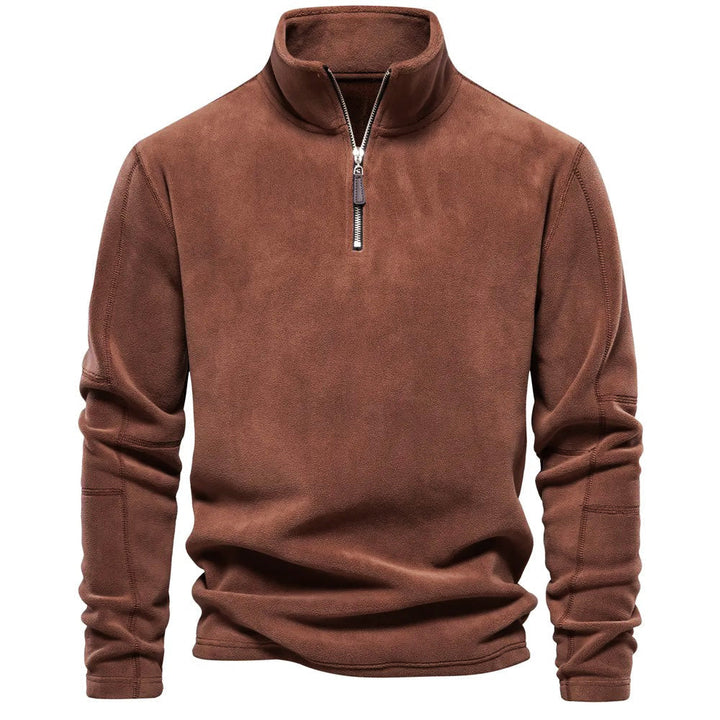 "Dam fleece-tröja med hög krage, vintervarm och elegant, mjuk fleece för komfort, perfekt för kalla dagar."