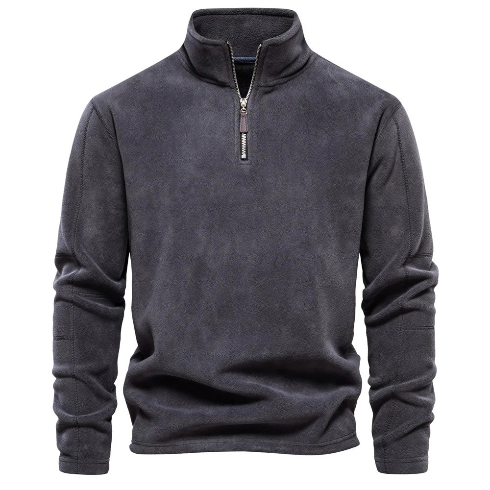 "Dam fleece-tröja med hög krage, vintervarm och elegant, mjuk fleece för komfort, perfekt för kalla dagar."