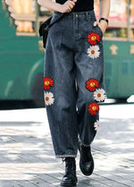 Marinblå-blommig