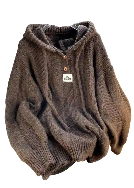 "Dam hoodie i bomullsblandning med snörning, trendig design med knappdetaljer, loose fit för bekväm och avslappnad look."