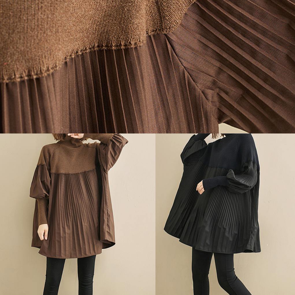 "Dam oversize skjorta i bomull med hög hals och elegant passform, perfekt för avslappnad och stilfull look."