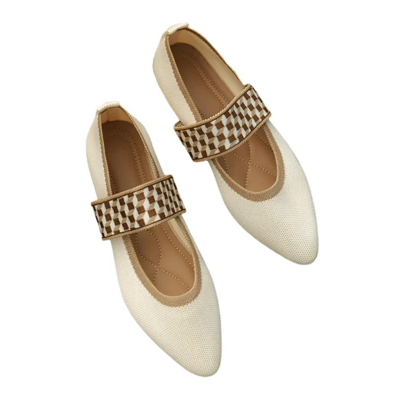 Dam platta skor med flexibel passform, eleganta och minimalistiska i armégrön, beige, grå eller svart färg.