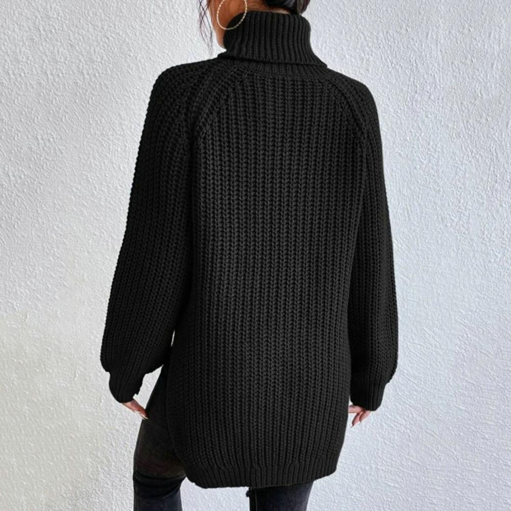 "Dam turtleneck tröja i mjukt bomullsblandning jersey, klassisk design med elegant snitt för sofistikerad stil och komfort."