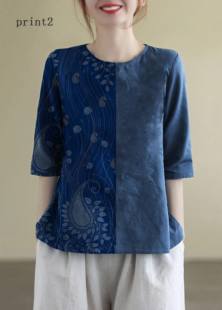 "Damblus med O-hals i bomull, elegant broderi, halv ärm för komfort och stil vid alla tillfällen. Perfekt passform."