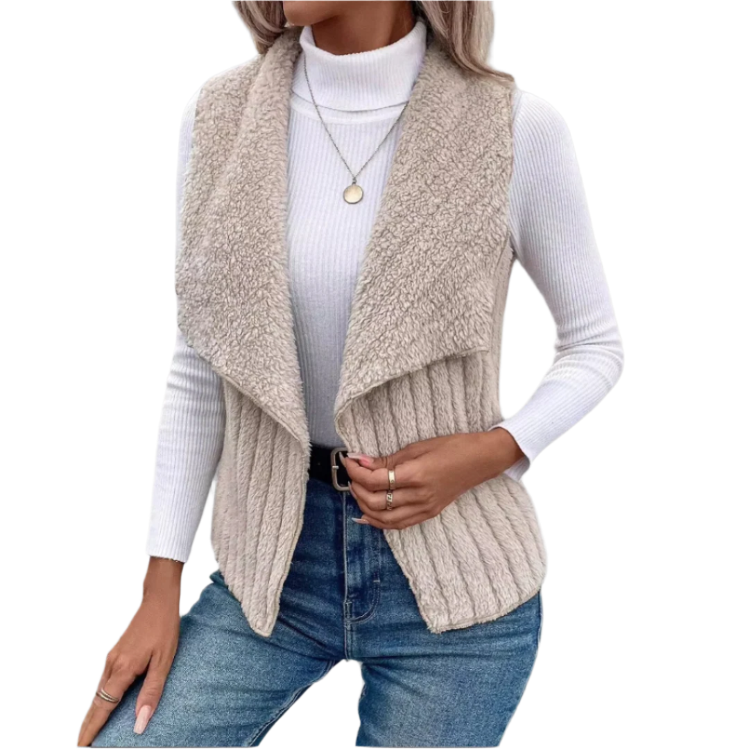 "Damens cardigan i solid färg med notch krage, modern stil, mjukt tyg, idealisk för lager-på-lager och alla tillfällen."