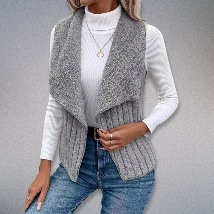 "Damens cardigan i solid färg med notch krage, modern stil, mjukt tyg, idealisk för lager-på-lager och alla tillfällen."