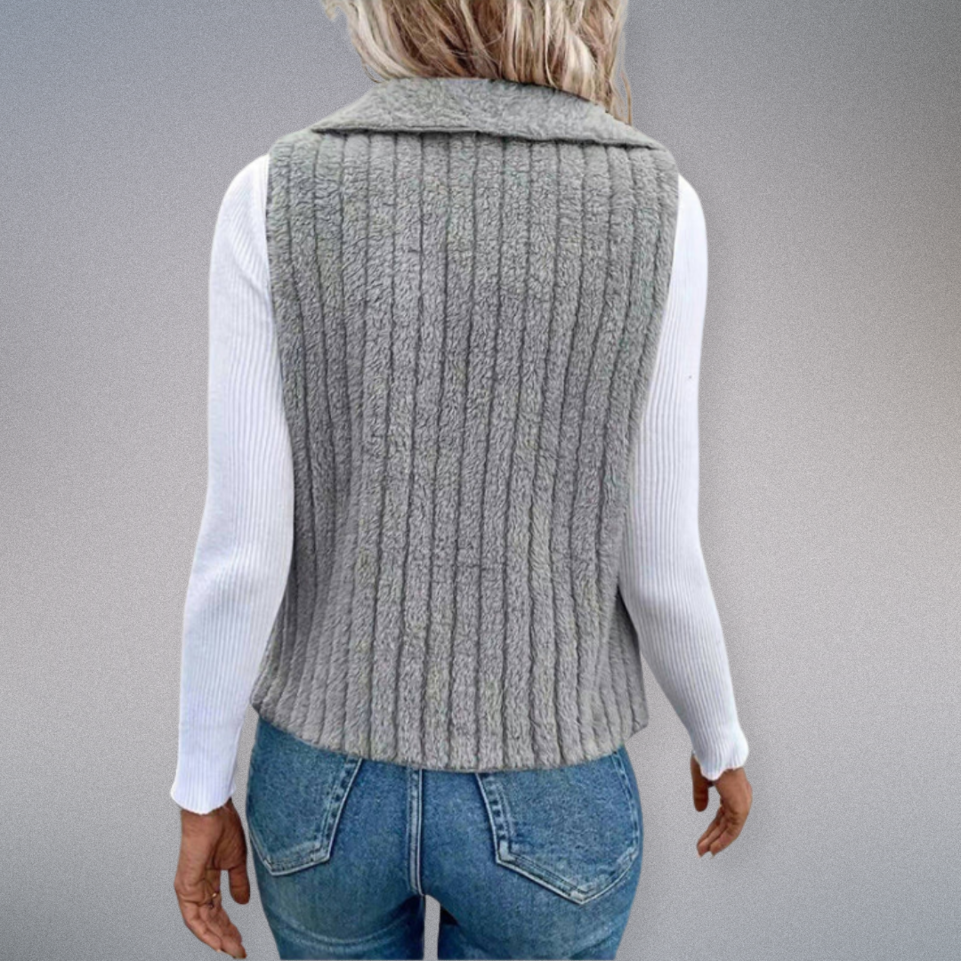 "Damens cardigan i solid färg med notch krage, modern stil, mjukt tyg, idealisk för lager-på-lager och alla tillfällen."
