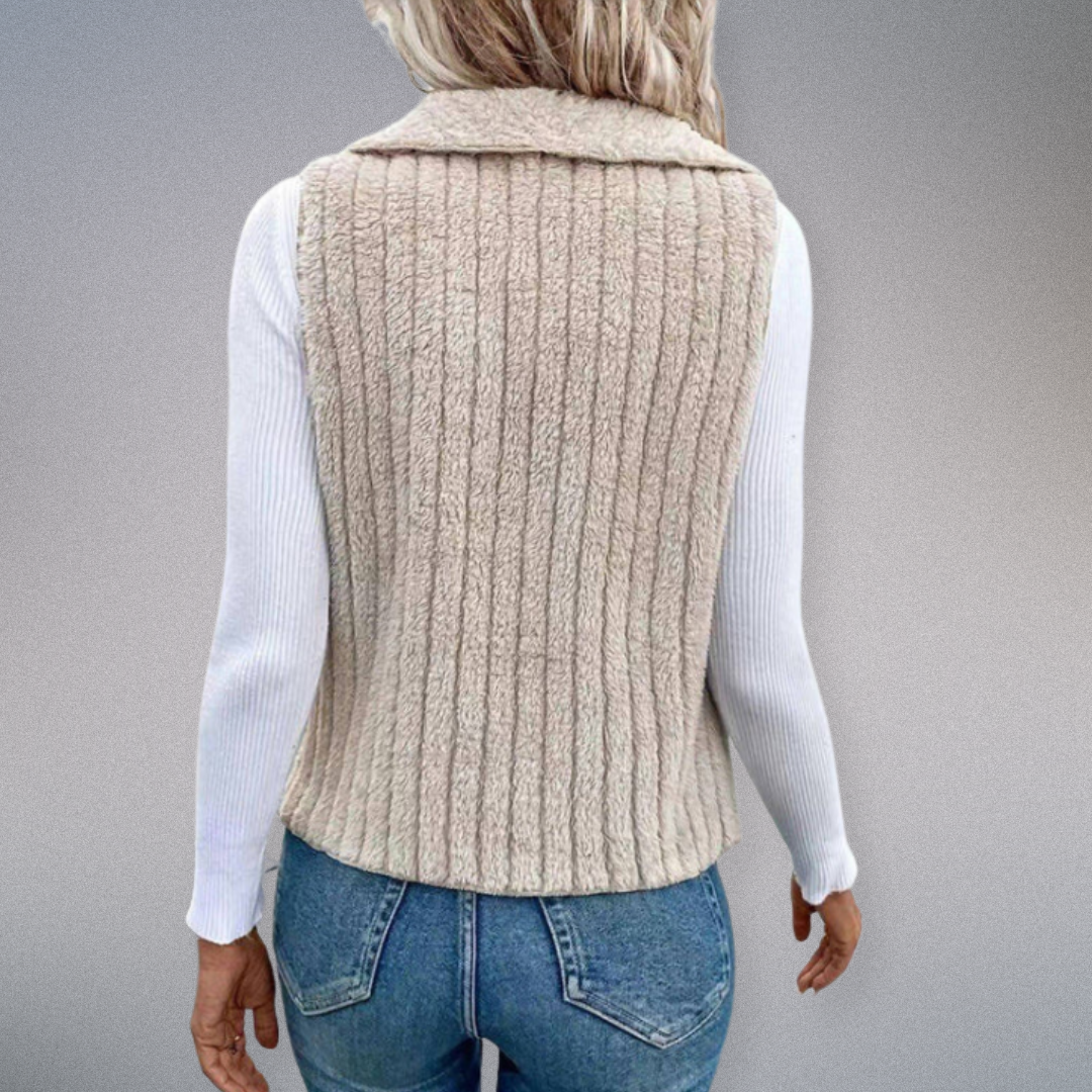 "Damens cardigan i solid färg med notch krage, modern stil, mjukt tyg, idealisk för lager-på-lager och alla tillfällen."