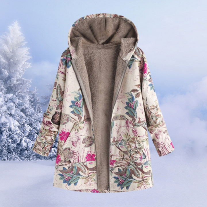 "Damjacka i modern stil, lätt material, med rena linjer och enkel silhuett, perfekt för vardag och eleganta tillfällen."