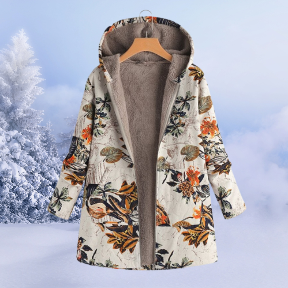 "Damjacka i modern stil, lätt material, med rena linjer och enkel silhuett, perfekt för vardag och eleganta tillfällen."