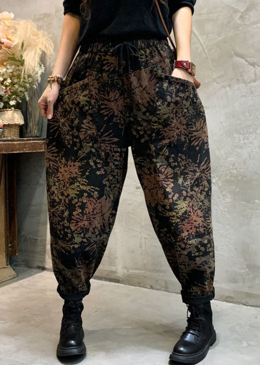 "Damjeans med cinched detaljer och mönster, figursmickrande passform och elastisk midja för stil och komfort."