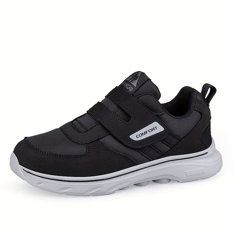 "Damskor loafers i mörkblått med klittenband, syntetiskt material, modern design, eleganta och bekväma för alla tillfällen."