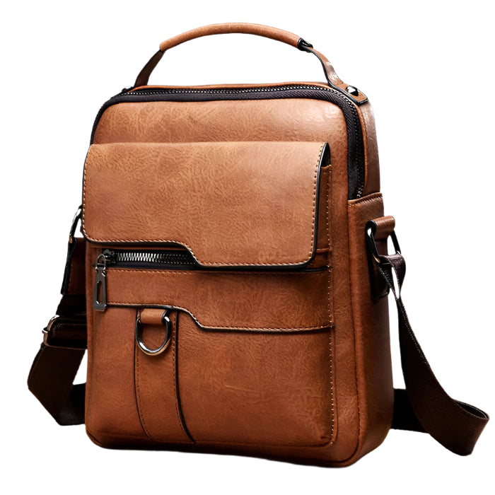 "Elegant dam laptopväska i PU-läder med justerbar axelrem, flera fack, perfekt för både arbete och fritid."