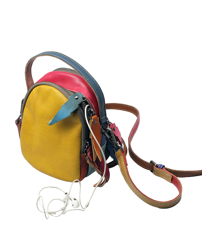 Elegant dam messenger bag i PU-läder med färgblockdesign och justerbar axelrem, perfekt för alla tillfällen.