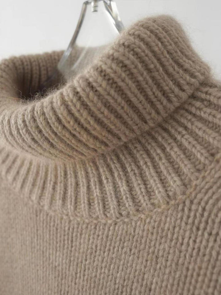 "Elegant dam rollkragenpullover i mjuk kaschmir, idealisk för höst och vinter, erbjuder både stil och värme i flera färger."
