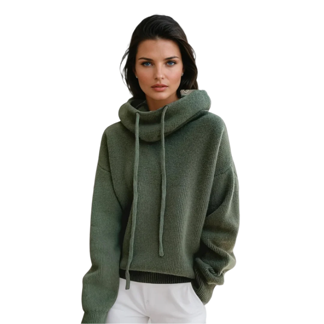 "Elegant dam turtleneck tröja i ull, mjukt material, hög krage, perfekt för stilfulla och varma höst- och vinterdagar."