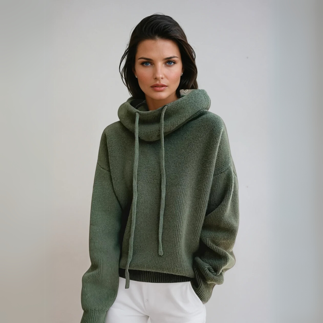 "Elegant dam turtleneck tröja i ull, mjukt material, hög krage, perfekt för stilfulla och varma höst- och vinterdagar."