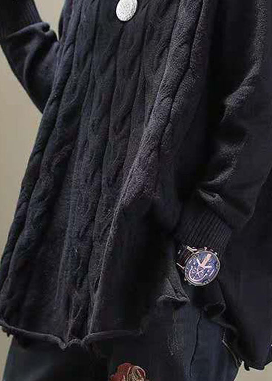 "Elegant dam turtleneck tröja med sidöppningar i höstdesign, avslappnad passform, perfekt för höstgarderoben."
