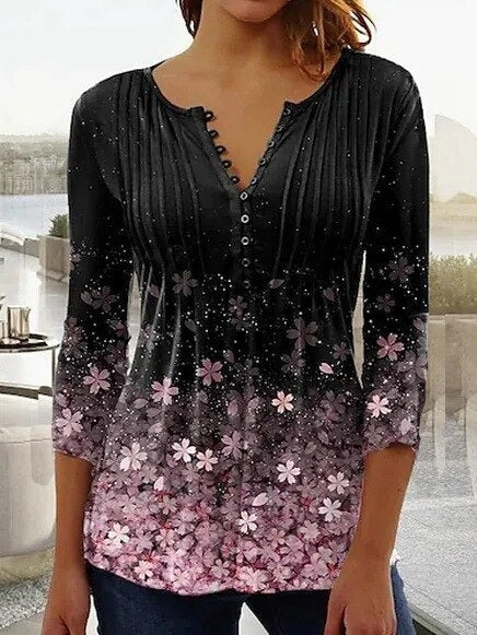 "Elegant damblus i klassisk design, bomullsmix. Tidlös, mångsidig och bekväm med mjukt material."