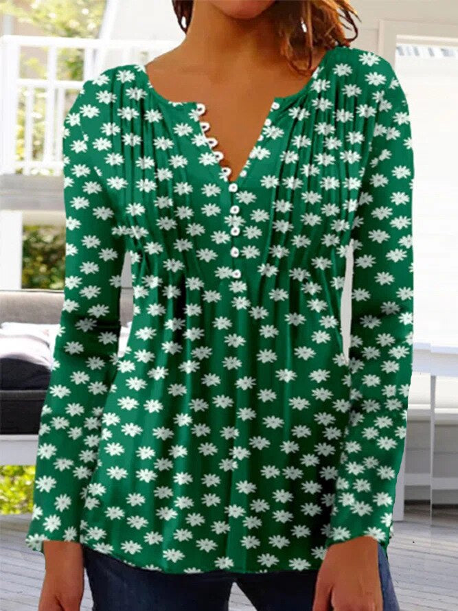 "Elegant damblus i klassisk design, bomullsmix. Tidlös, mångsidig och bekväm med mjukt material."