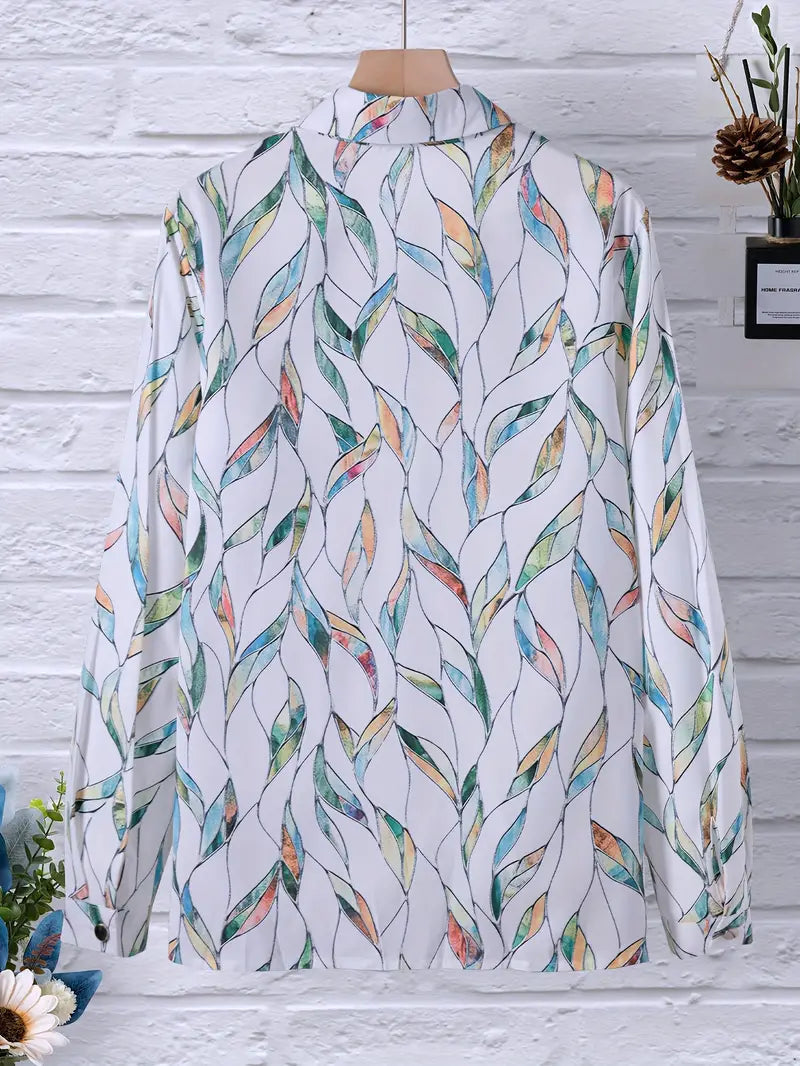 "Elegant damblus med unikt mönster, andningsbart material; idealisk för både casual och formella tillfällen."