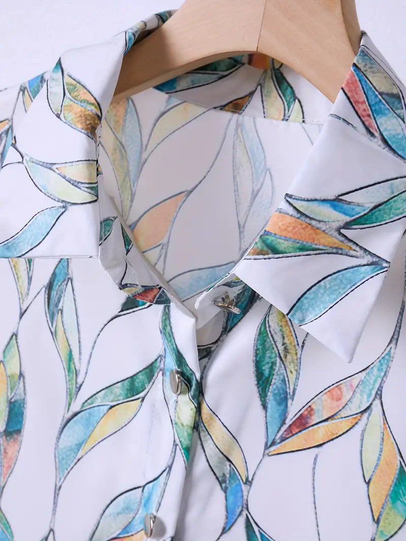 "Elegant damblus med unikt mönster, andningsbart material; idealisk för både casual och formella tillfällen."