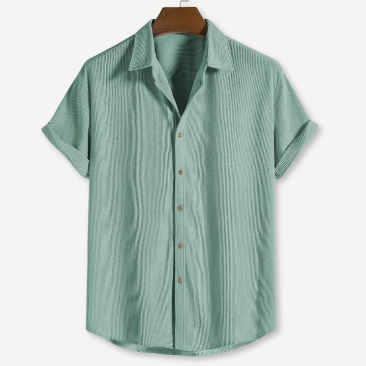 "Elegant herr corduroy skjorta, andningsbar design, klassisk knappdetalj, mjukt tyg, perfekt för alla tillfällen."