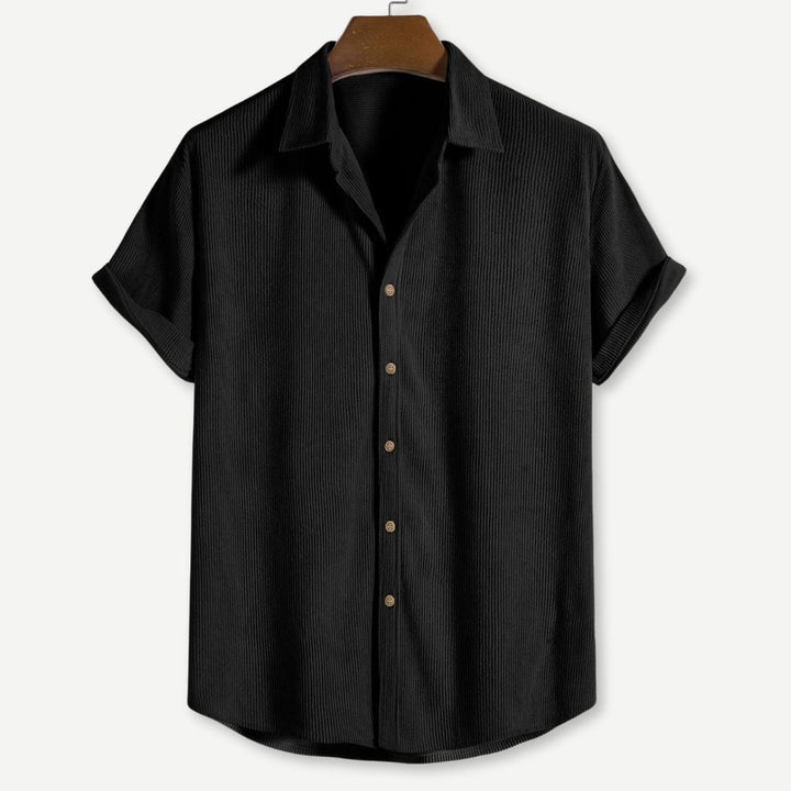 "Elegant herr corduroy skjorta, andningsbar design, klassisk knappdetalj, mjukt tyg, perfekt för alla tillfällen."