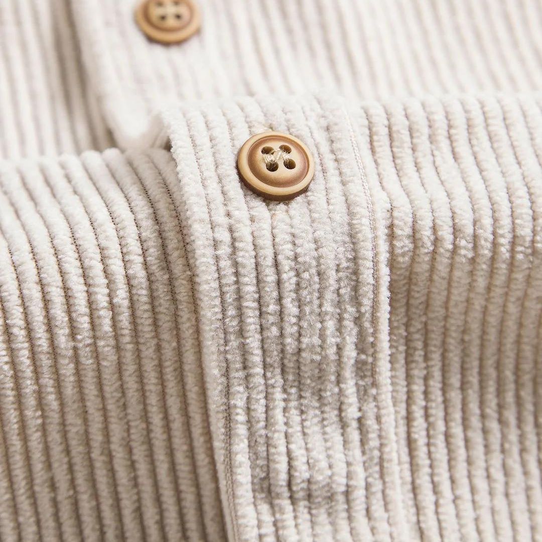 "Elegant herr corduroy skjorta, andningsbar design, klassisk knappdetalj, mjukt tyg, perfekt för alla tillfällen."