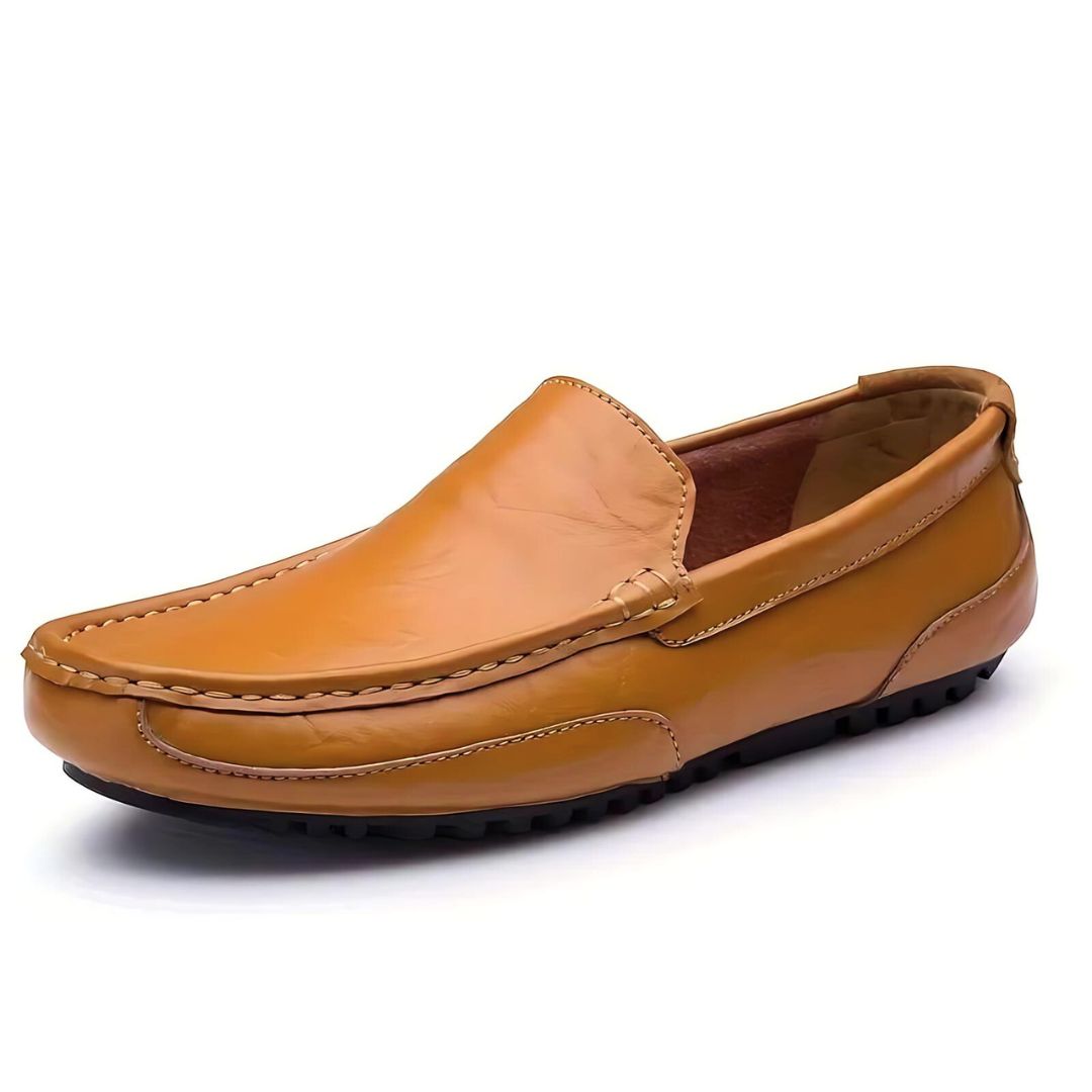 "Elegant herr loafers i PU-läder, stilrena och komfortabla, perfekt för vardag och formella tillfällen."