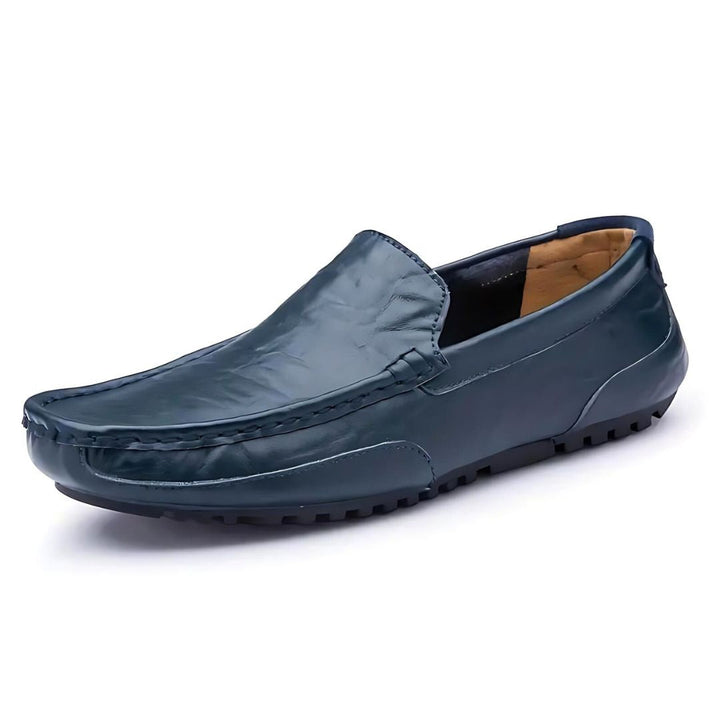 "Elegant herr loafers i PU-läder, stilrena och komfortabla, perfekt för vardag och formella tillfällen."