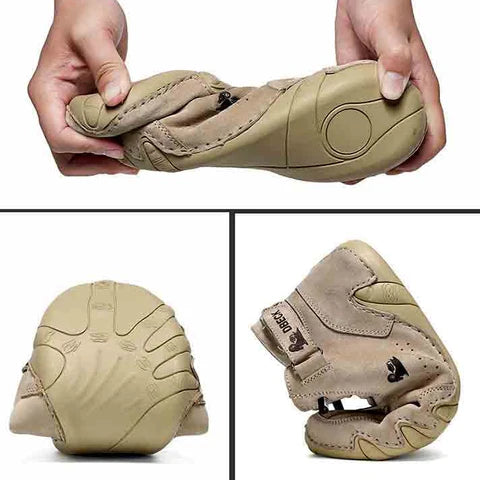 "Elegant herr ortopediska läderskor i beige, ger stil och komfort med ortopedisk sula och tidlös design för alla tillfällen."