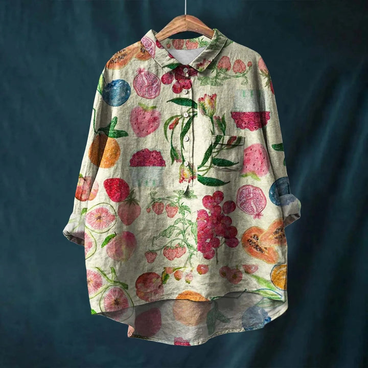 "Elegant herrskjorta med blommönster och knappstängning, perfekt för både vardags- och festklädsel."