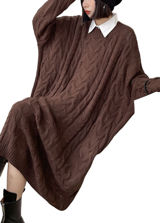 "Elegant jacquardklänning för damer med O-hals, unik mönsterdesign, perfekt för alla tillfällen, stil och komfort i ett."