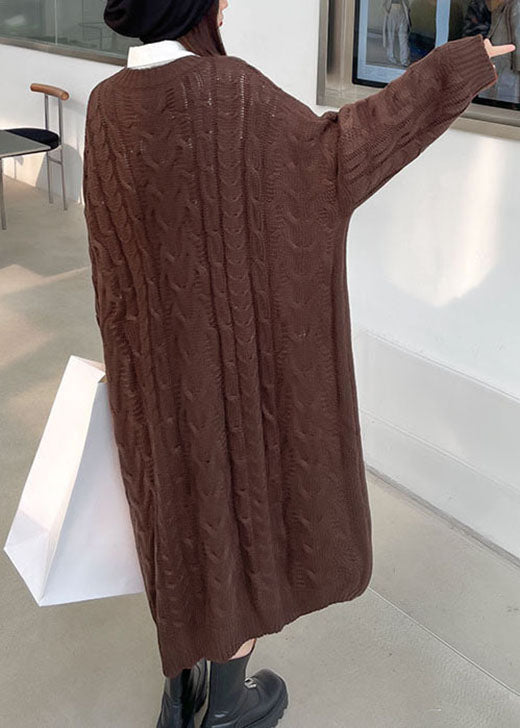 "Elegant jacquardklänning för damer med O-hals, unik mönsterdesign, perfekt för alla tillfällen, stil och komfort i ett."