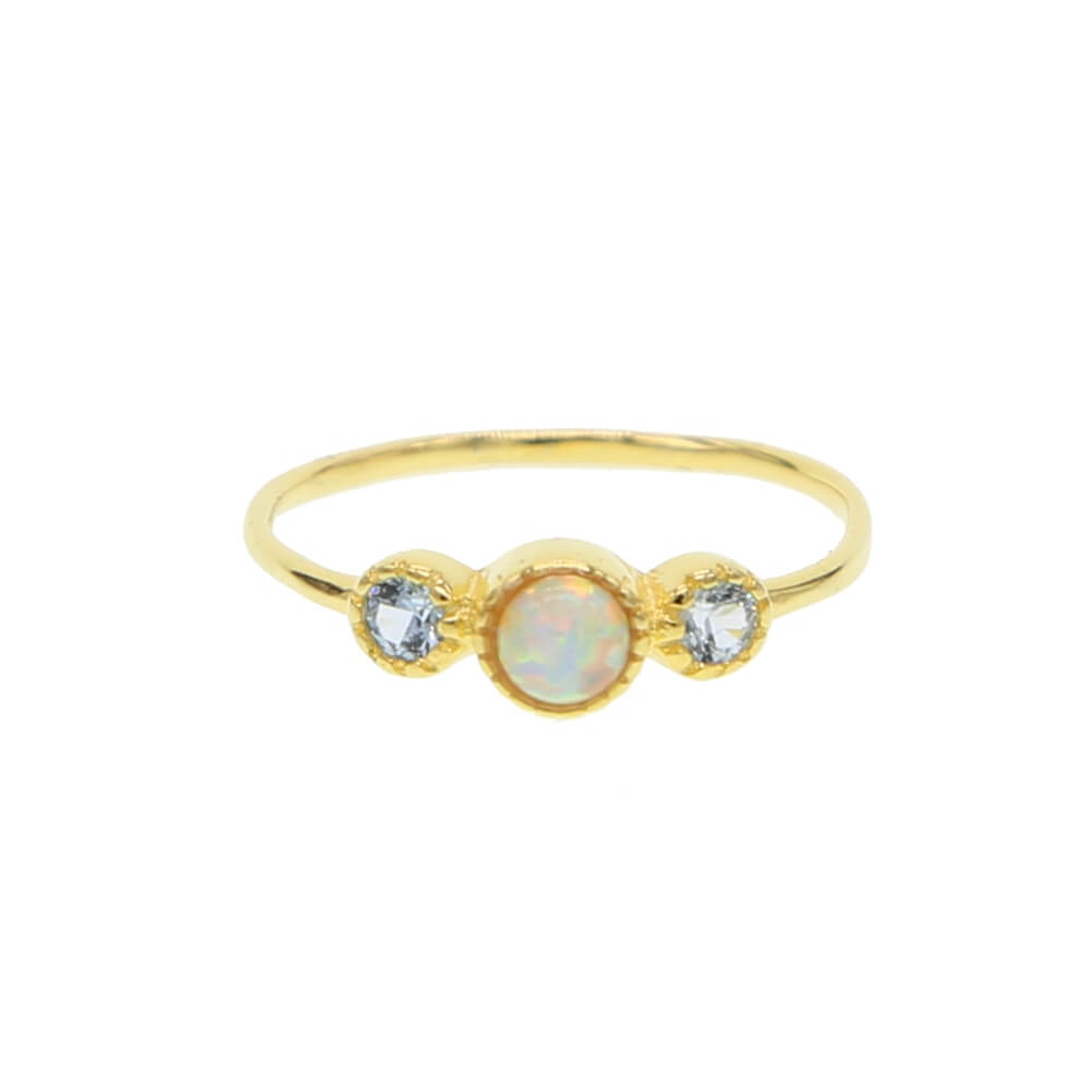 "Elegant kvinnors månsten pärla ring i 925 silver, glittrar med geometriskt mönster och tidlös design, stilfull accessoar."