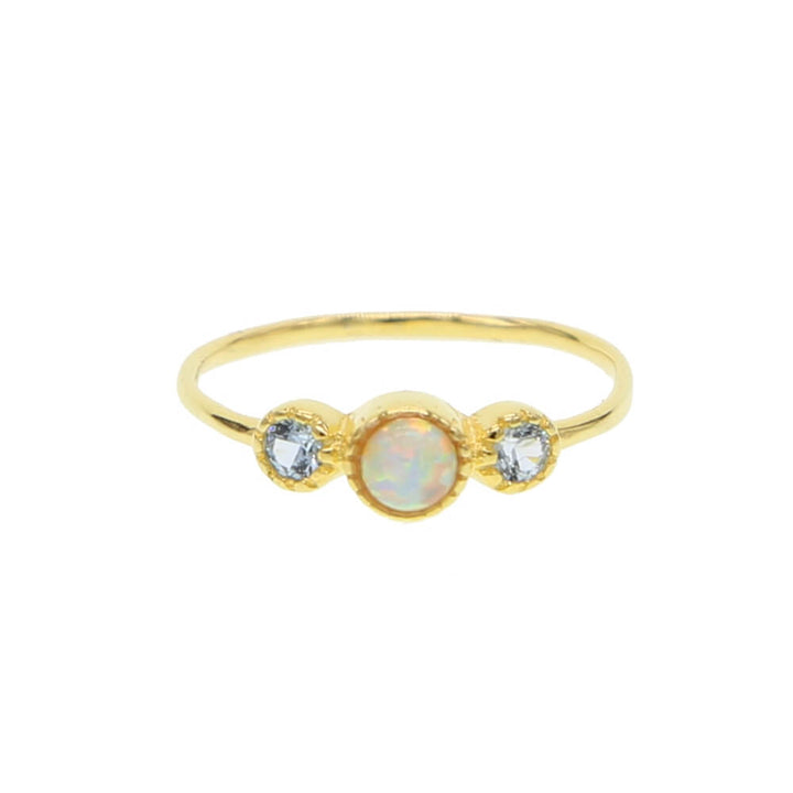 "Elegant kvinnors månsten pärla ring i 925 silver, glittrar med geometriskt mönster och tidlös design, stilfull accessoar."