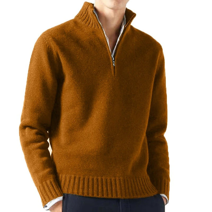 Elegant och mysig herrpullover tröja med turtleneck i mjukt tyg, perfekt för kyliga dagar, enfärgad och lätt att matcha.