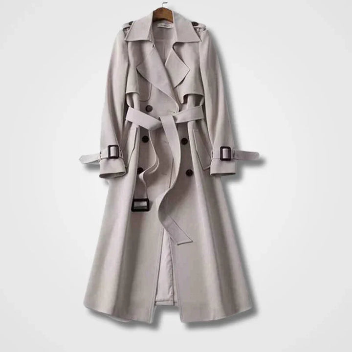 "Eleganta kvinnors trenchcoat med klassisk design, anpassad passform i flera vårfärger för stil och funktion."