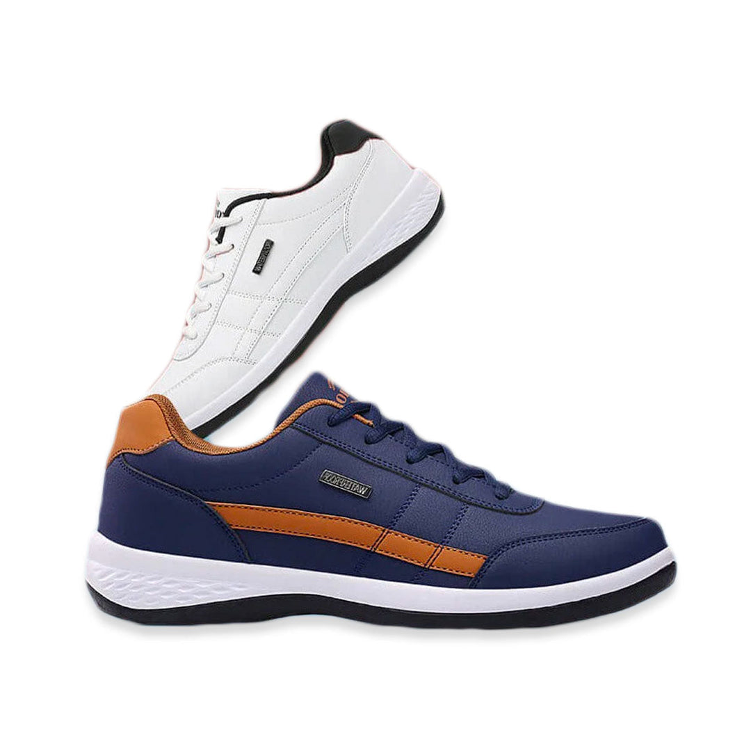 "Eleganta mäns sportskor med halkfri sula, svettabsorberande funktion och stötdämpande design i olika färger."