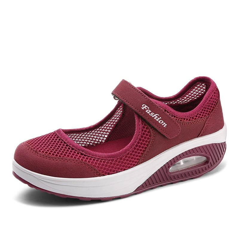 "Färgglada dam-modesneakers, andningsbara med ortopedisk fjädersula, perfekt för komfort och stil."